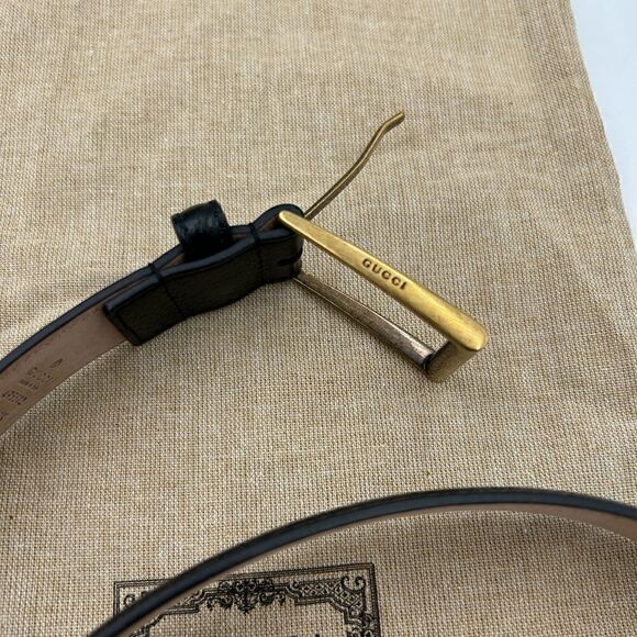 SOLD!!!!     Men’s authentic Gucci black leather belt, 90cm/36 made in Italy - Picture 4 of 7